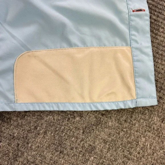 Simms Fishing Products Light Blue Short Sleeve Button Up Shirt Men Large Outdoor - Picture 8 of 15